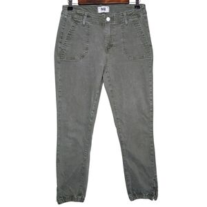 PAIGE Women's Mayslie Jogger Vintage Ivy Green Cropped Outdoor Pants Size 28